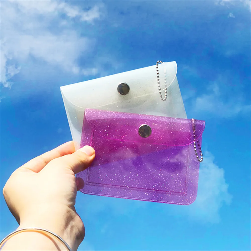 

Id Wallet Holder Travel Waterproof Dirt Key Coin Card Photo Thin Bag Unisex Transparent Card Holder Case Pouc 2021 New Wholesale