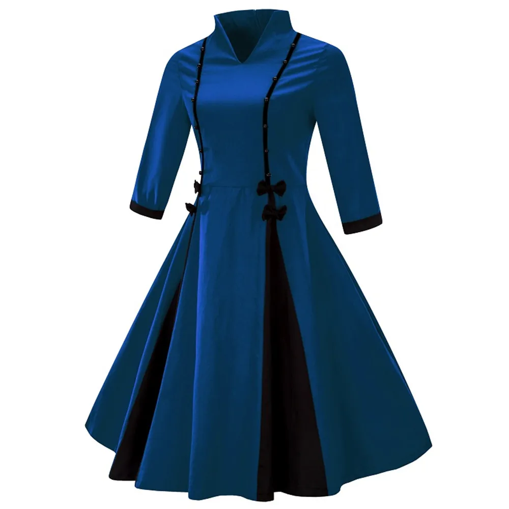 Модное Новогоднее платье в китайском стиле женская одежда больших размеров