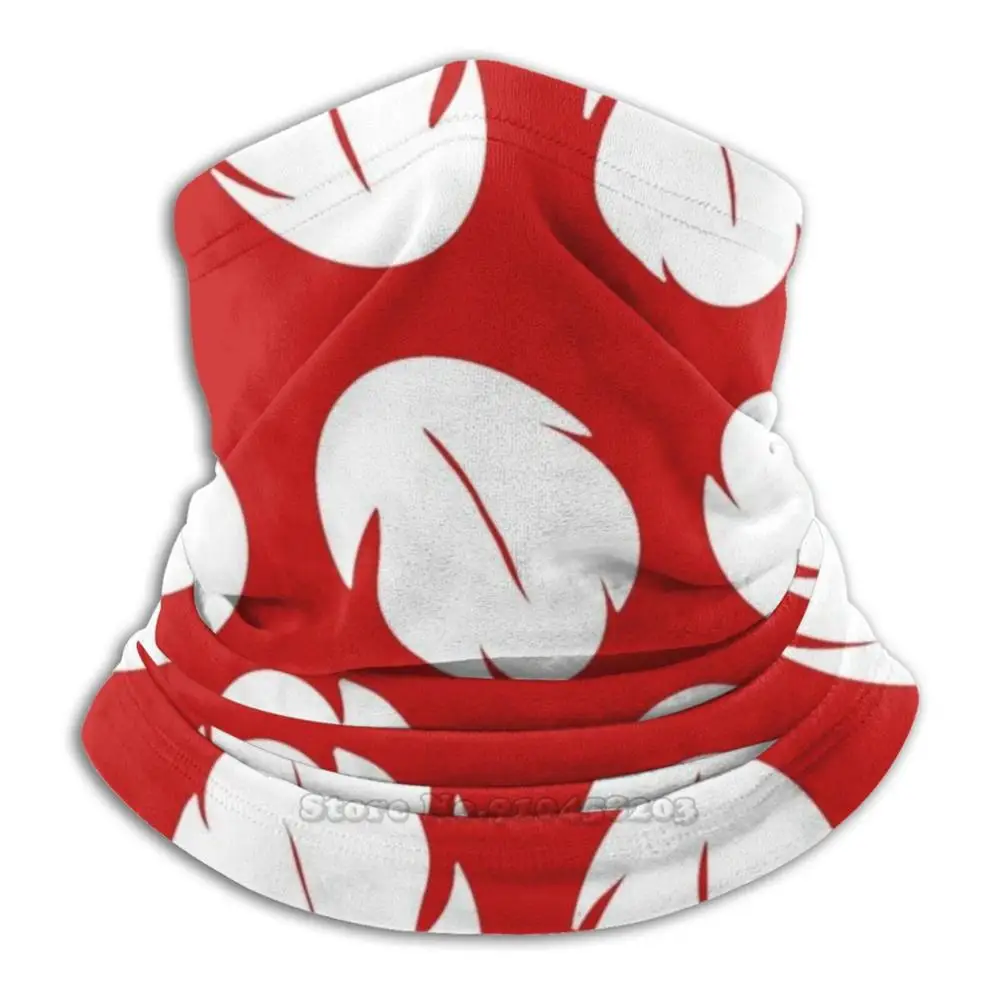 

Красная Бандана с изображением листьев шарф-маска шеи Теплый головной убор с принтом "Лило и Стич" Лило и Стич и 626 и угол, ограничивающей Land м...