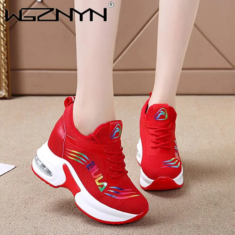 

High Quality Autumn Women Casual Shoes Breathable Mesh Platform Sneakers Women Fashion Mesh Sneakers Shoes Woman Tenis Feminino