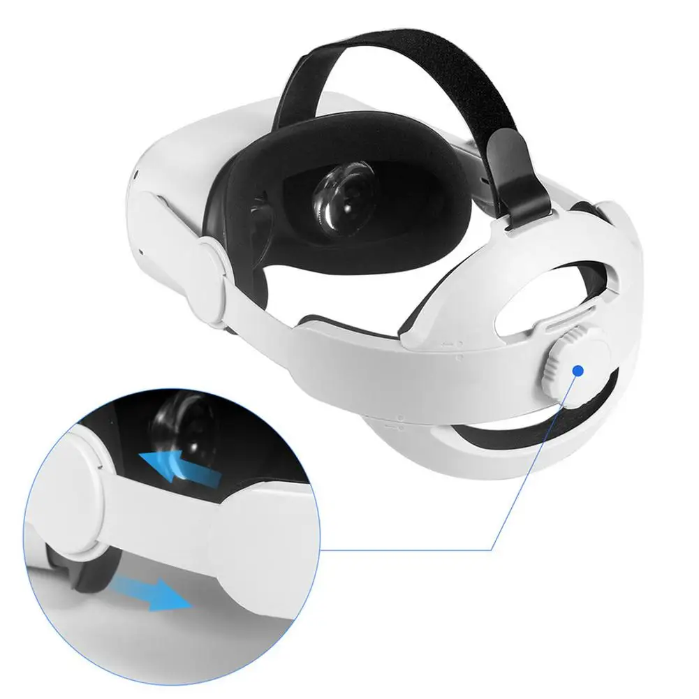 

Adjustable Head Strap Replacement For Oculus Quest 2 Elite Strap VR Headband Strap-Enhanced Reduce Pressure Straps For Quest 2