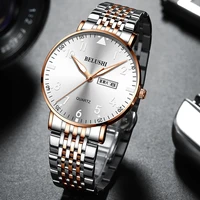 belushi fashion luxury men watch stainless steel waterproof date quartz wristwatch top business mens watches relogio masculino