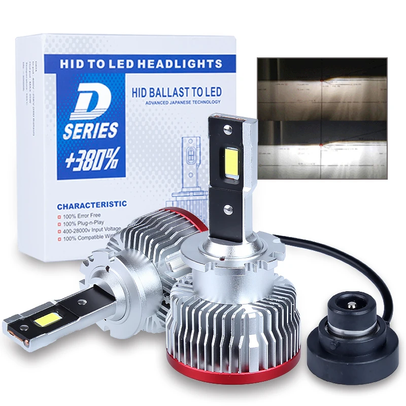2 шт. D4S D2S Plug And Play светодиодный лампы D4R D3S D8S D1S D2R D5S встроенный Canbus фар 6000 К 15000LM Авто