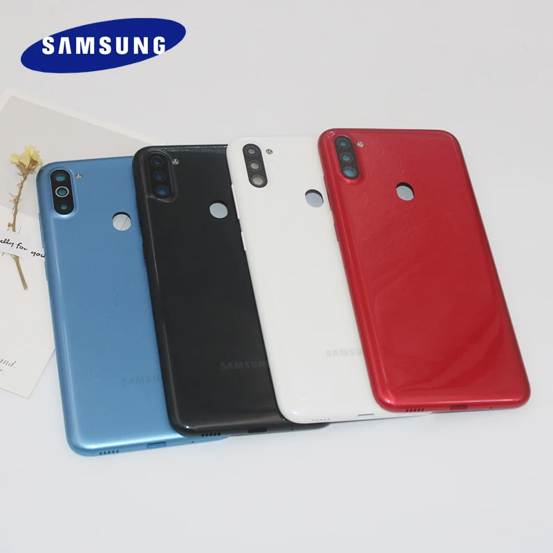 

Новый оригинальный задний корпус чехол-накладка для Samsung Galaxy A11 2020 A115F SM-A115F/D для задней панели телефона панель двери с камерой стекло объекти...