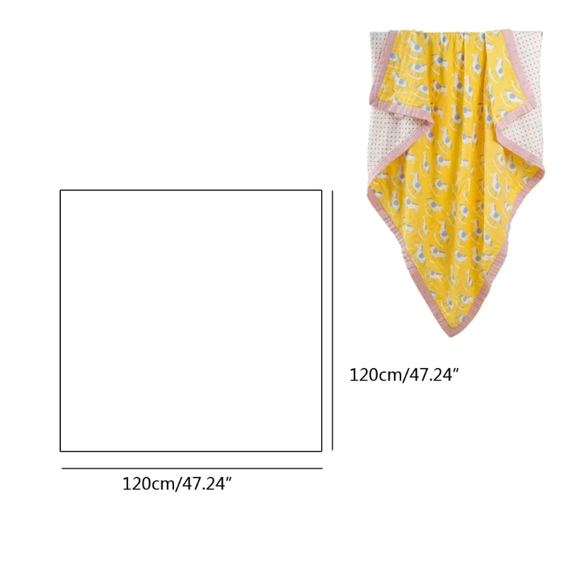 

8 Styles 120*120cm 4 Layers Muslin Cotton Baby Sleeping Blanket Swaddle Breathable Infant Kids Children Baby Blanket