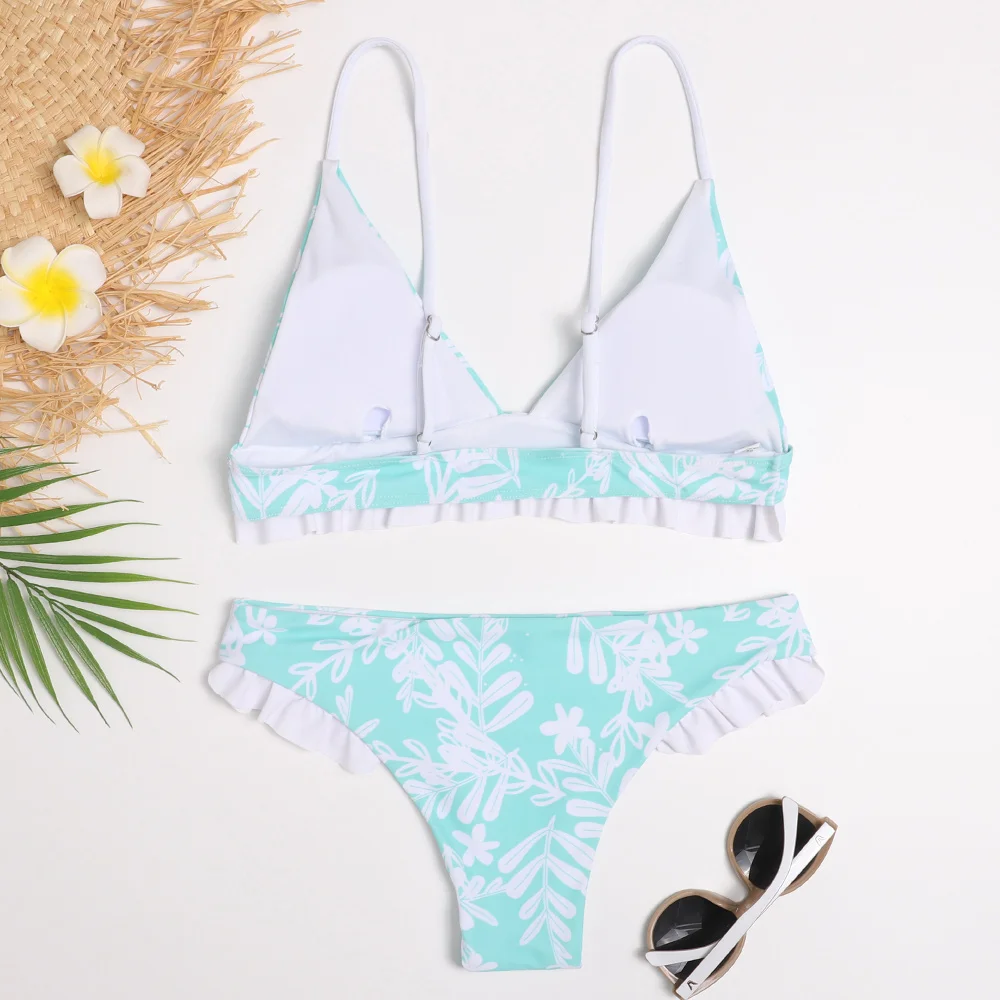 

Swimwear Women Swimsuit Sexy Colorful Stripe Bikini 2021 New Push Up Bikini Set Bathing Suit Brazilian Biquini Two Piece Suit