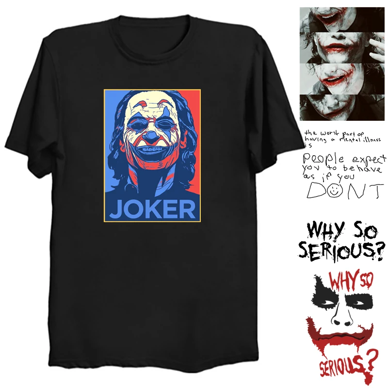 Хит Леджер Футболка Джокер Хоакин Феникс одежда Джокера футболка почему так