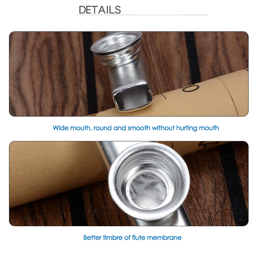 

Metal Kazoo Lightweight Portable for Beginner Flute Instrument Music Lovers Woodwind Instrument Simple Design Lightweight