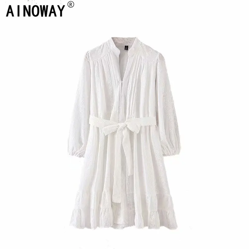 Платье женское винтажное кружевное в богемном стиле шикарное хлопковое