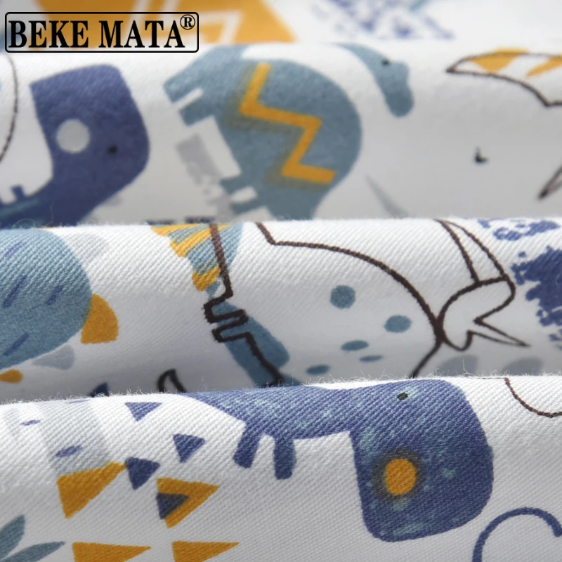 

Baby Boy Shirt Short Sleeve With Bow Tie 2021 Summer New Cartoon Dinosaur Toddler Boys Shirts Kids Tops Cotton Children Shirts