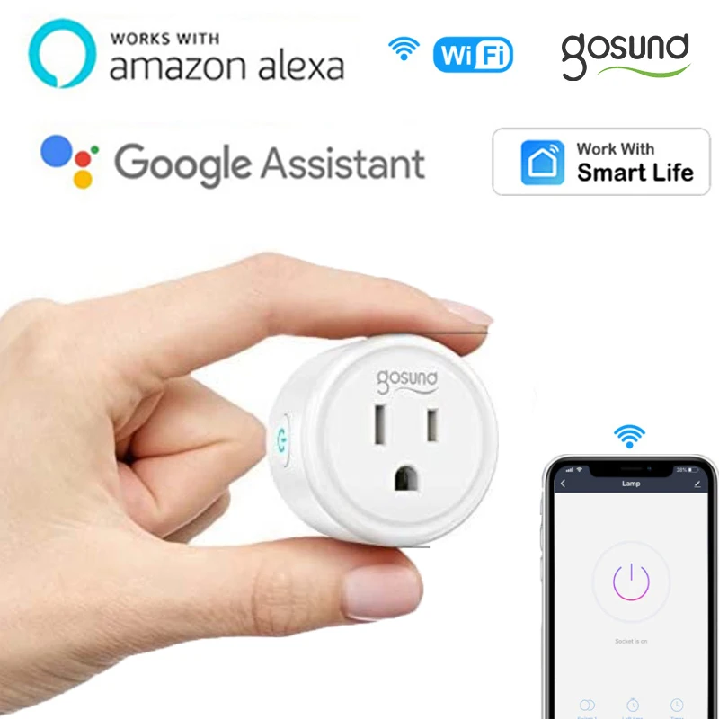 

Gosund Smart Plug WiFi Outlet US Mini Smart Socket Work With Alexa Google Home Smart Life App Remote Control No Hub Required