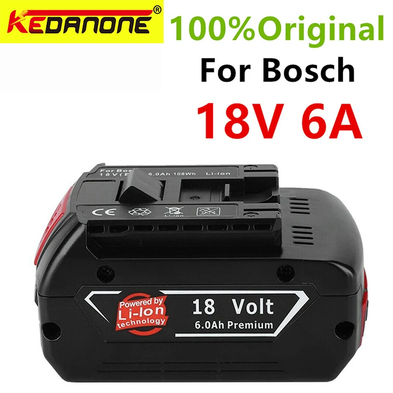 

100%Original18V 6.0/8.0/10ah Rechargeable Lithium Ion Battery for Bosch 18V 6.0A Backup Battery Portable Replacement BAT609