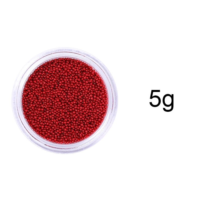 5 г/кор. 3D украшения для ногтей Стальные Бусины разноцветные шарики аксессуары