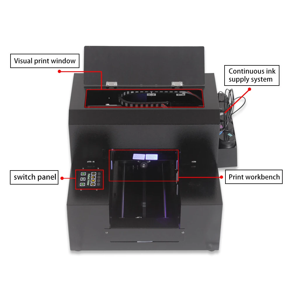 Пьезоэлектрическая печатающая головка A4 маленький УФ-принтер мобильный телефон
