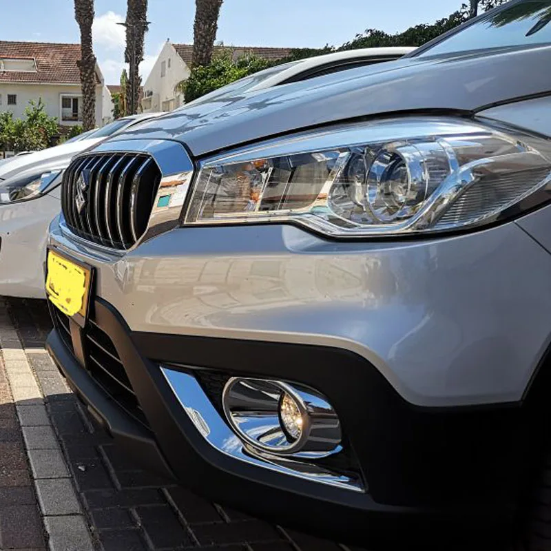 Для Suzuki SX4 S-Cross S Крест и перекрестными Хром Передняя противотуманная фара лампа крышка Накладка аксессуары