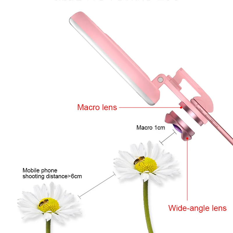 Новый селфи двойной кольцевой заполняющий светильник s широкоугольный Макро