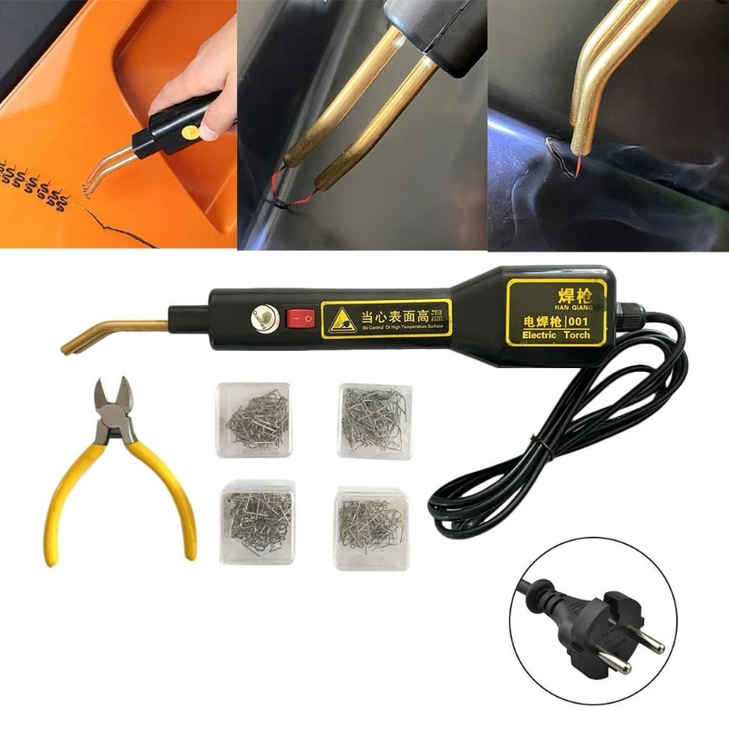 

Plastic Repair Kit 200pcs Hot Stapler Staples Bumper Welding Gun for Car LXAC