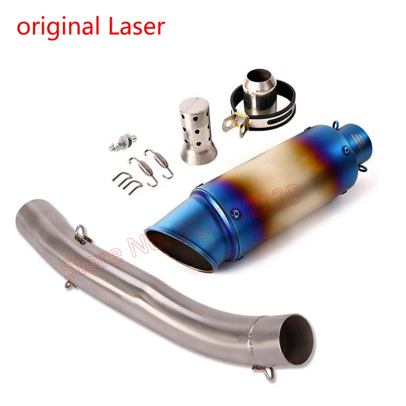 

Slip On For Ducati Scrambler 800 821 Classic Monster 797 Exhaust System 51MM Muffler DB Killer Middle Link Tube Connect Section