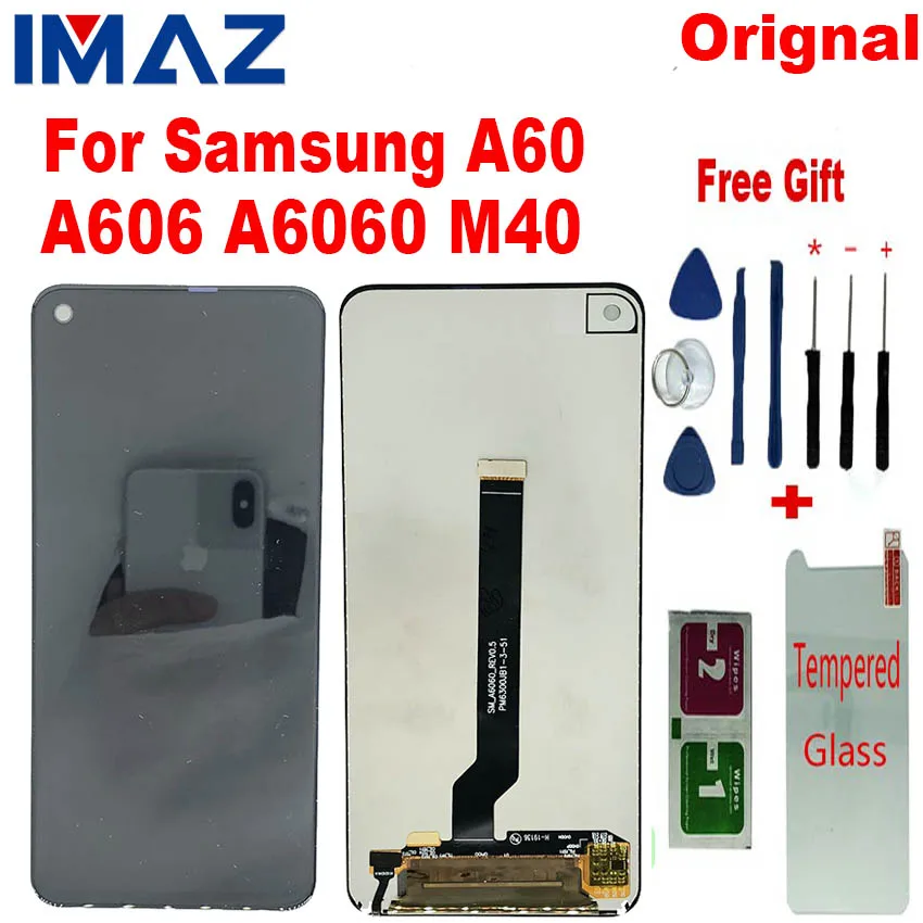 ЖК-экран IMAZ 6," для samsung Galaxy A60 A606F/DS A6060, кодирующий преобразователь сенсорного экрана в сборе, замена для ЖК-дисплея M40