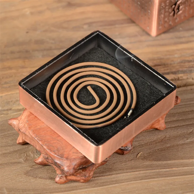 Курильница для благовоний 2 часа с катушкой сандаловое дерево кадило под старину