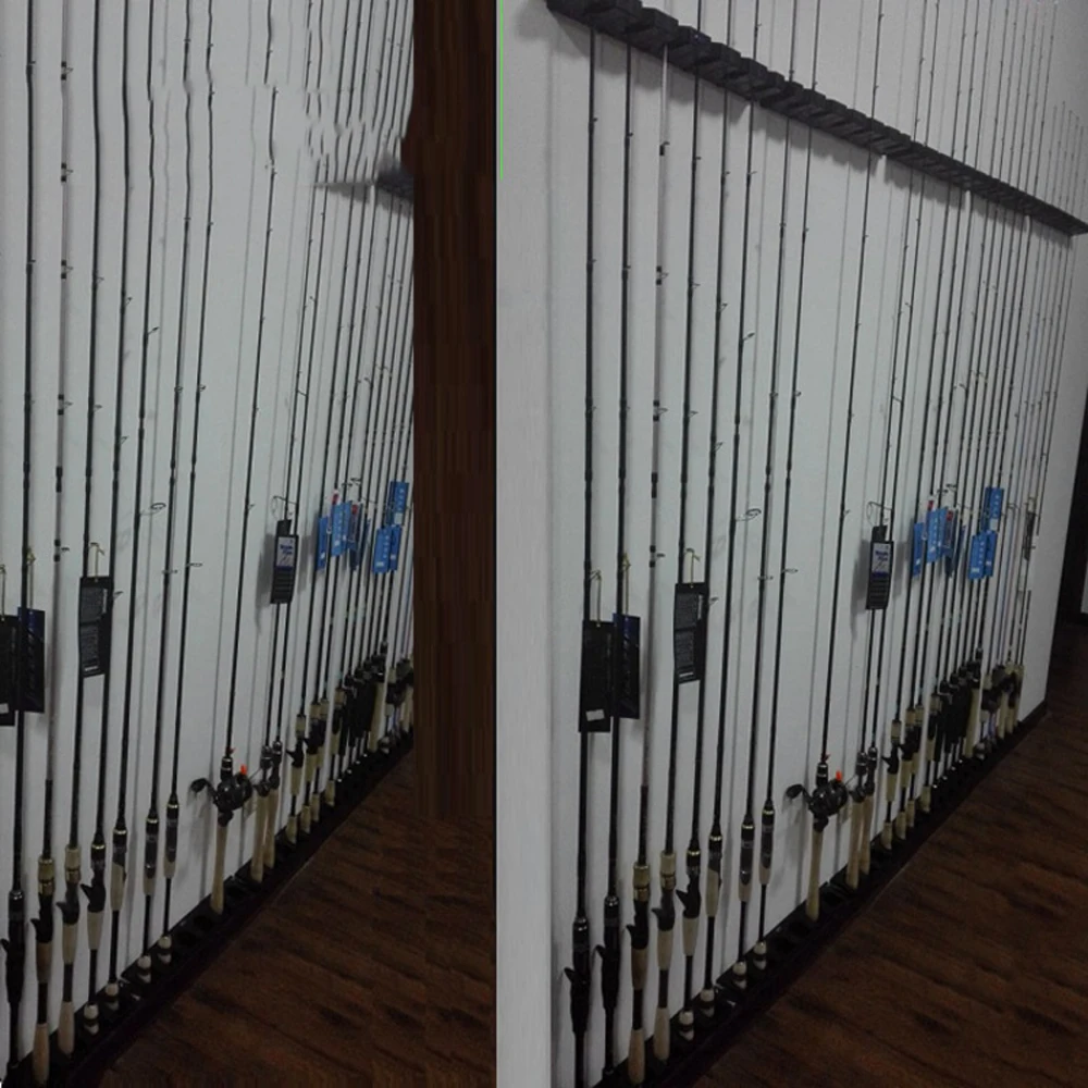 Стойка для удочек настенная с фиксированным каркасом стойка хранения рыболовных