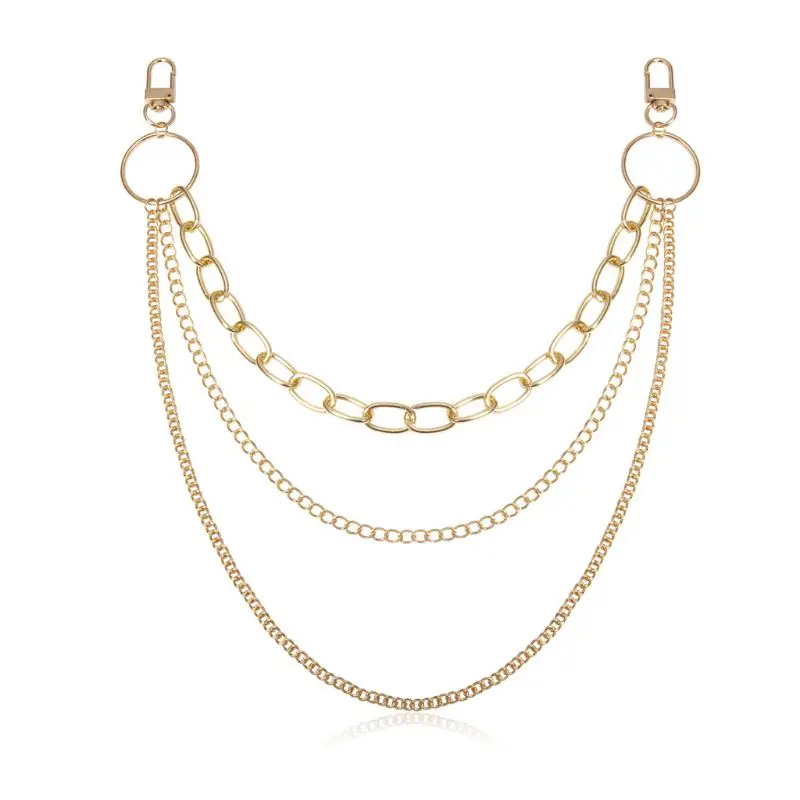 Брелок для ключей в стиле панк байкера джинсов брюк многослойный широкий пояс