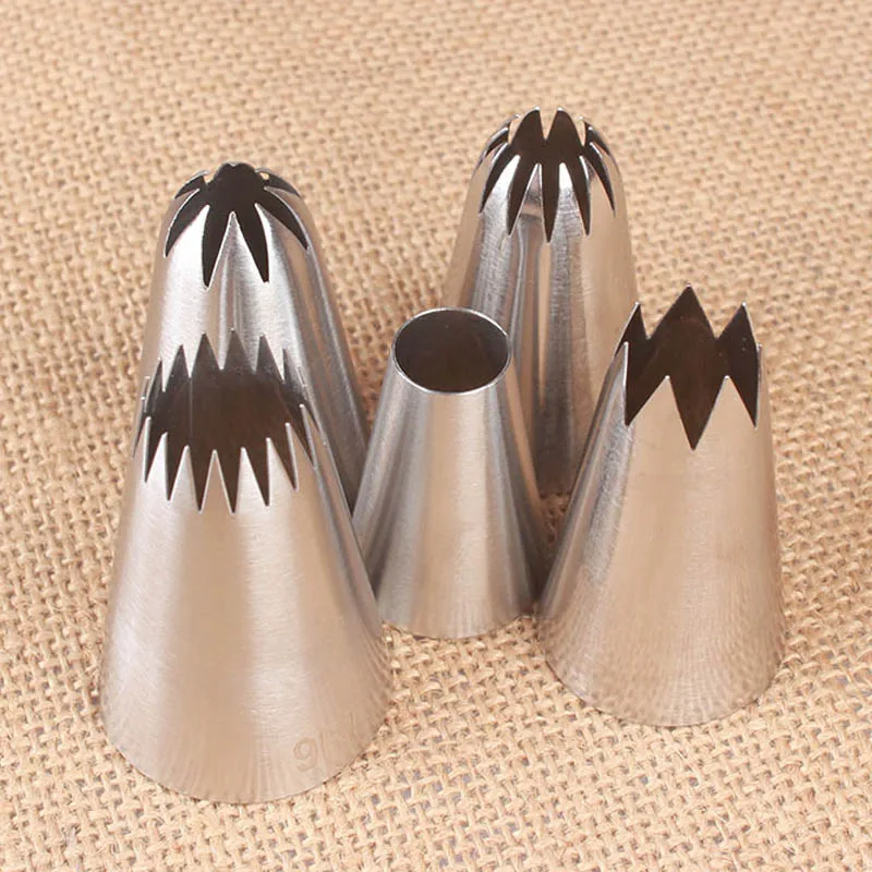 

5Pcs Cakes Decoration Set Cookies Supplies Russian Icing Piping Pastry Nozzle Stainless Steel Kitchen Gadgets Fondant Decor