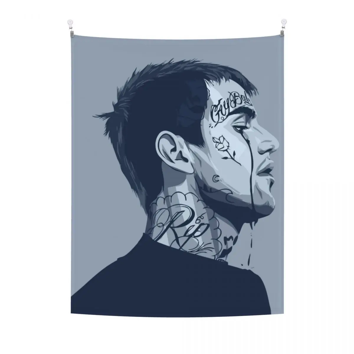 

Lil Peep Commemorate Tapestry Teen Room Decoration Hippie Wall Aesthetic Anime Black Tapestry Tapestries Fabric Psychedelic