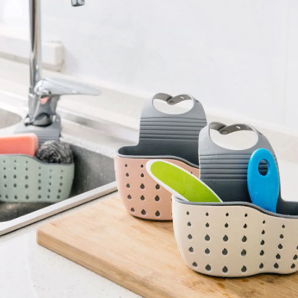

Kitchen Sponge Drain Holder Suction Cup Sink Shelf Soap Sucker Storage Rack Basket Wash Cloth Or Toilet Soap Shelf Organizer