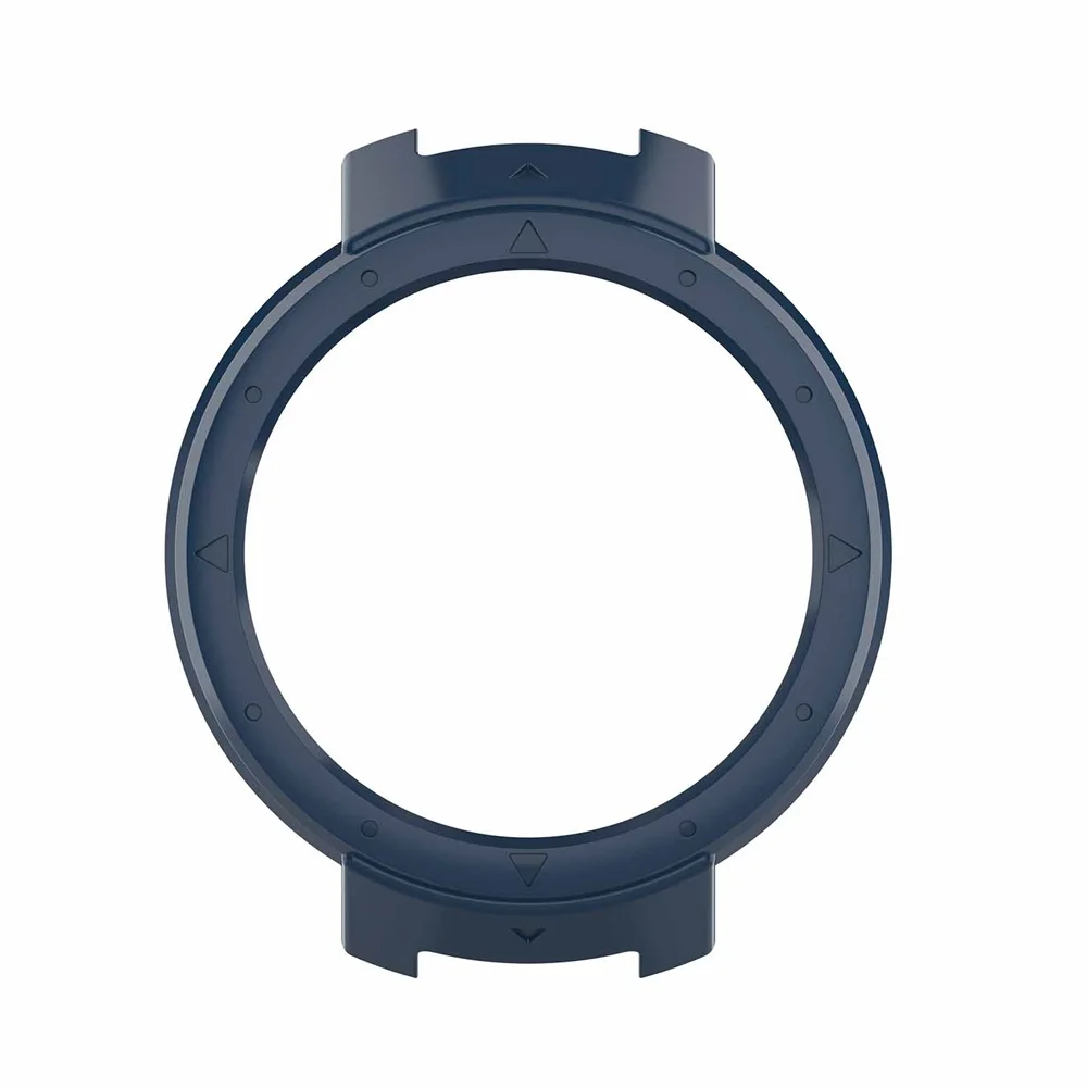 Dark blue Браслет для Amazfit Verge умные часы с ремнем для Xiaomi Amazfit Verge 3 чехол силиконовый ремешок для часов+ средство защиты ПК Рамка - Цвет: Dark blue