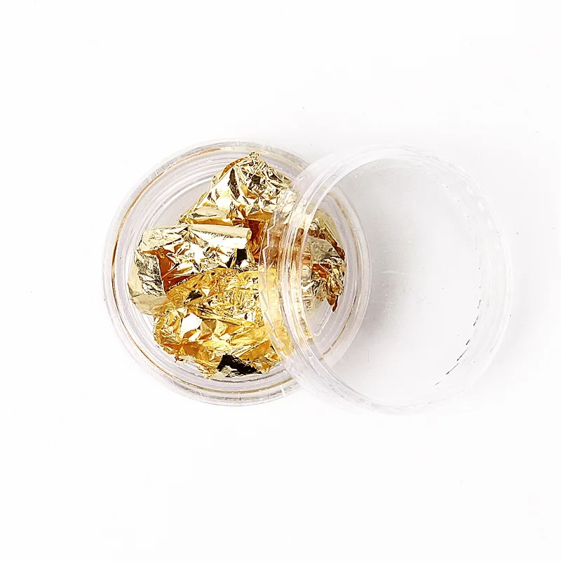 

Gold Silver Irregular Aluminum Foil Paper Nail Art Sticker 3D Mirror Glitter DIY Manicure UV Gel Polish Nail Decoration Tools