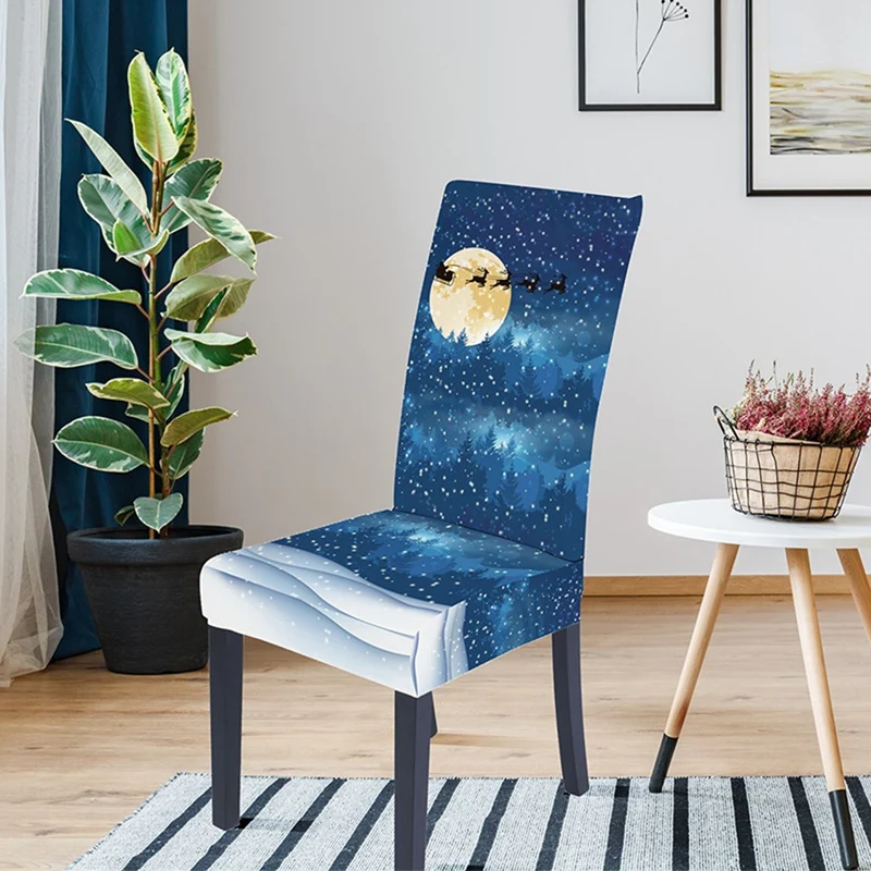 Stretch Printing Dining Chair Cover Modern Removable Anti-Dirty Kitchen Seat Banquet | Дом и сад