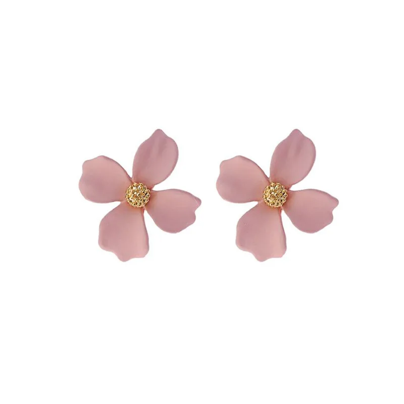 

Small fresh summer color flower earrings 2021 new trendy small and sweet earrings