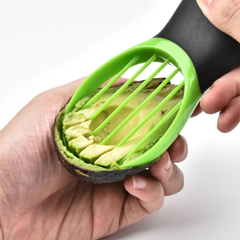 

3 In 1 Avocado Slicer Shea Corer Butter Fruit Peeler Cutter Pulp Separator Plastic Knife Kitchen Vegetable Tools Kitchen Gadgets