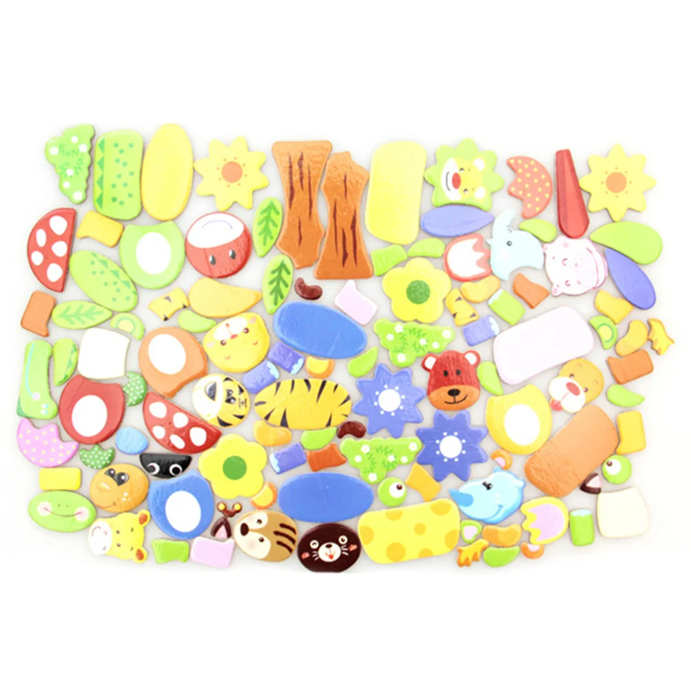 

Wooden Magnetic Jigsaw Puzzles Toddler Toys Travel Puzzle Double Sided Drawing Easel for Boys Girls