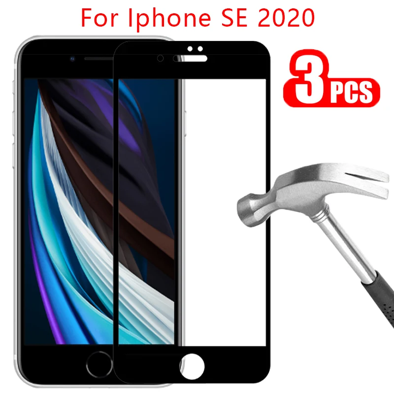 

case for iphone se 2020 cover tempered glass screen protector on i phone iphonese s e es se2020 xe protective coque original bag