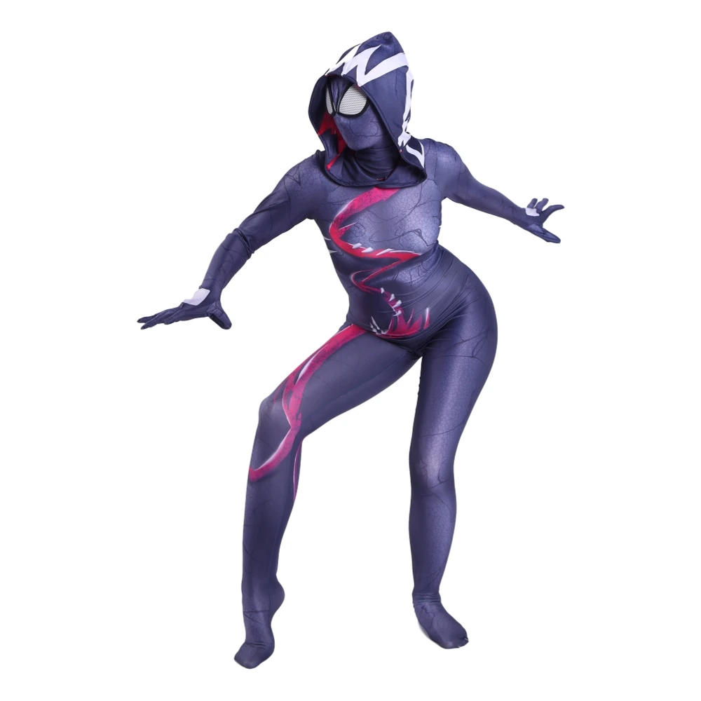 Женский костюм с 3D принтом Venom Gwen Spider супергерой Zentai комбинезон| |