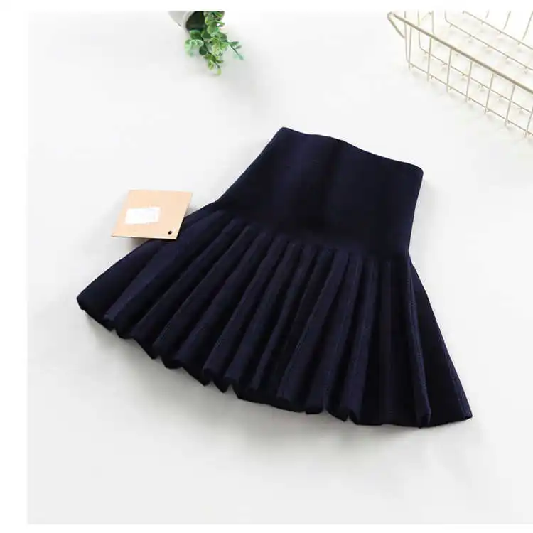 Детская юбка 2021 зимние теплые шерстяные хлопковые юбки для подростков школьные