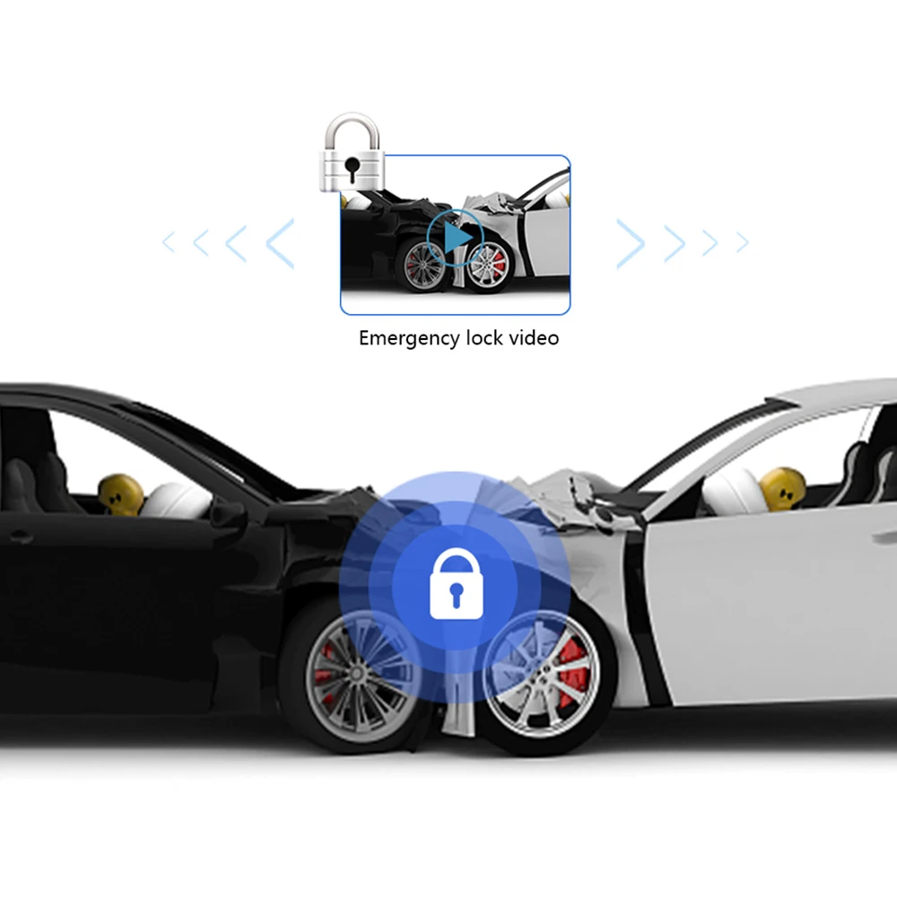 Willkey 1" сенсорный экран 1080P Автомобильный видеорегистратор Dash камера с двойным объективом авто камера видео рекордер зеркало заднего вида с реальной камерой обзора