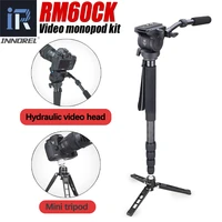 innorel rm60ck travel monopod tripod 10 layers carbon fiber for digital slr camera stand video head and mini tripod base set