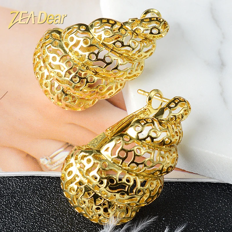 

Zea dear Jewelry Fashion Copper Hoop High Quality New Earrings For Women Luxury Romantic Anniversary Trendy Earrings