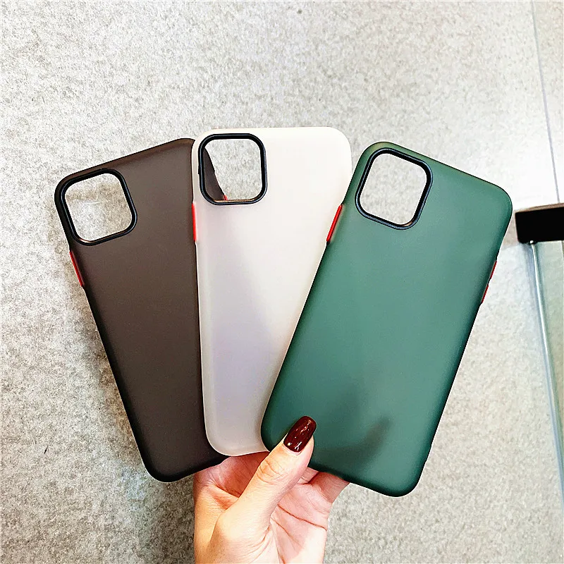 Цветной матовый чехол для телефона iphone 11 Pro Max 6 6S 7 8 Plus X XR XS MAX утолщенный