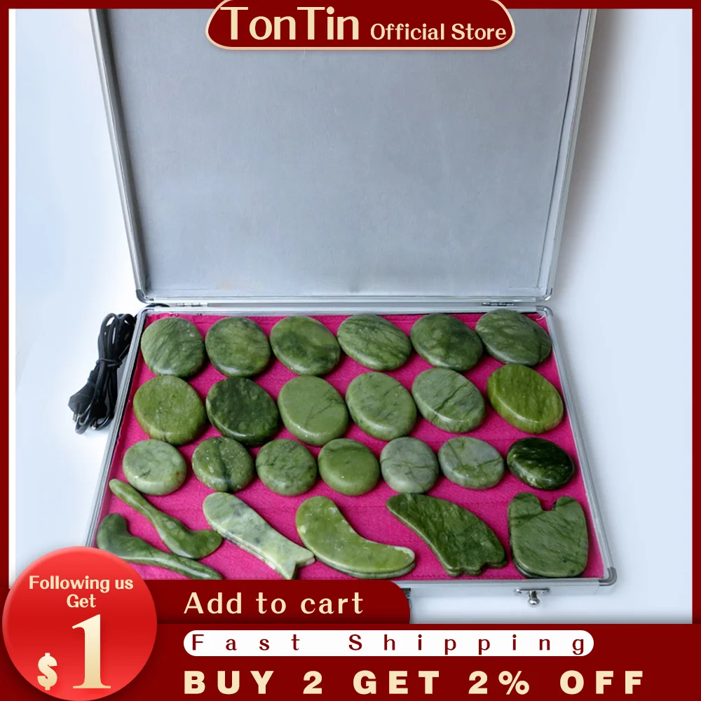 Лидер продаж! 29 шт./компл. массажные камни для тела набор массажных камней из