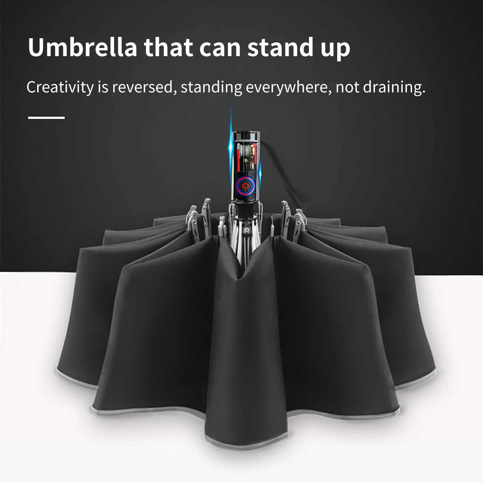 Складной зонт с защитой от ветра автоматический складной 10 прутьями | Дом и сад