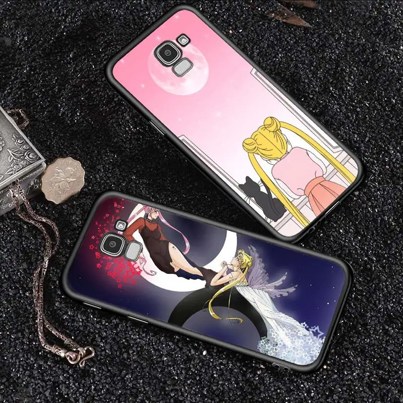 

Cute Slim Moon For Samsung J8 J7 Duo J730 J6 J5 J530 J4 J3 J330 J2 Core Star Prime 2018 EU Plus Black Phone Case