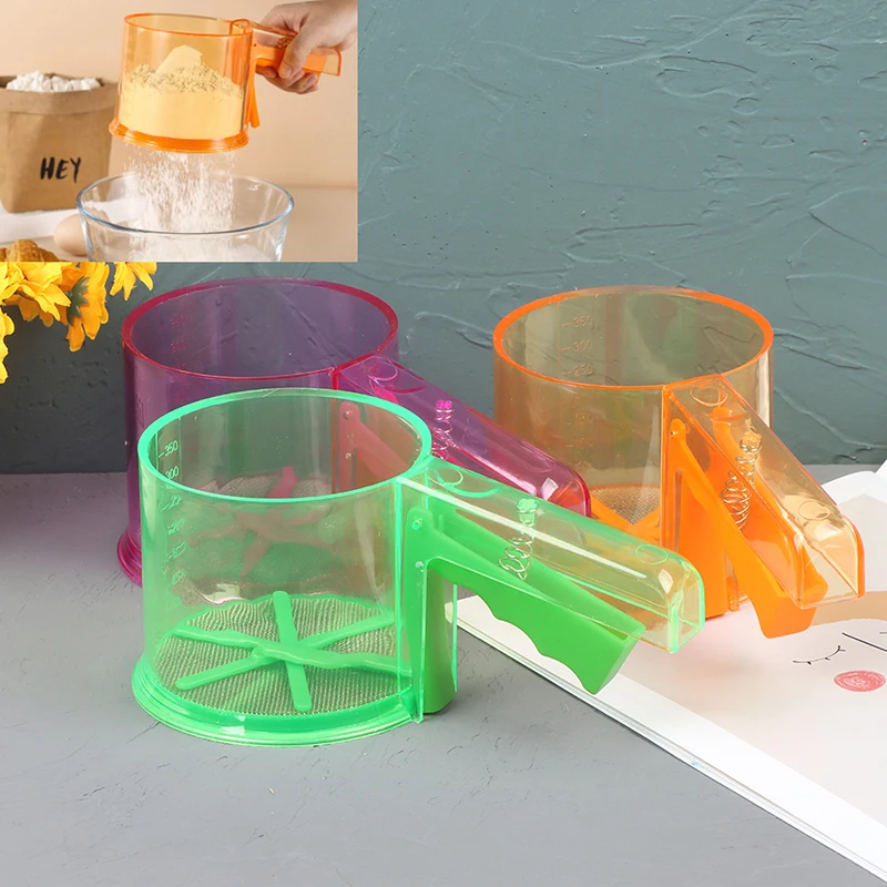 

Пластиковое сито для муки, сито для порошка, сетка для кухни, гаджет для тортов, ручное сито для сахара, сито для выпечки