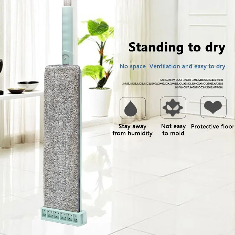 Плоская швабра с ручкой из нержавеющей стали для мытья дома и офиса | Дом сад