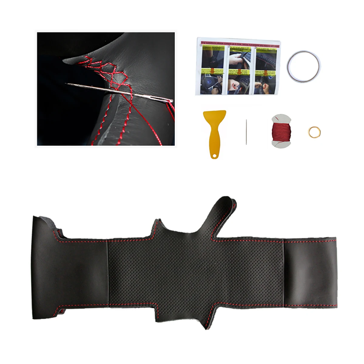 Черный чехол Yuji-Hong из натуральной коровьей кожи для Honda Civic IX 2012-2015 - купить по