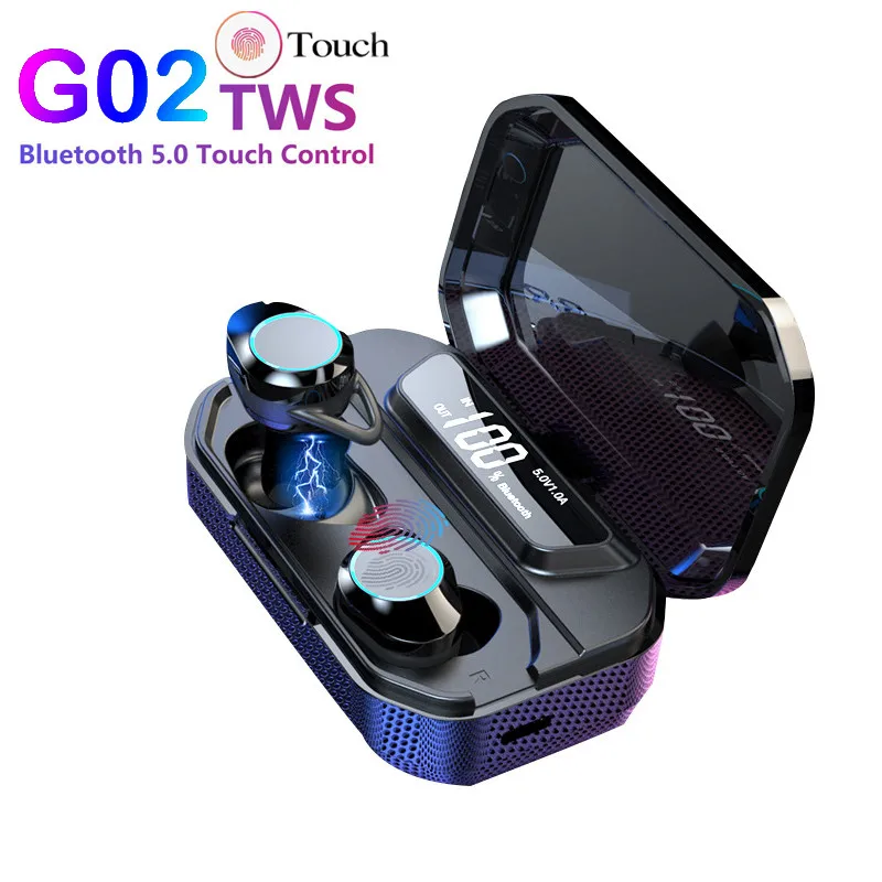 Водонепроницаемые беспроводные наушники IPX7 TWS G02 Bluetooth Спортивная гарнитура для