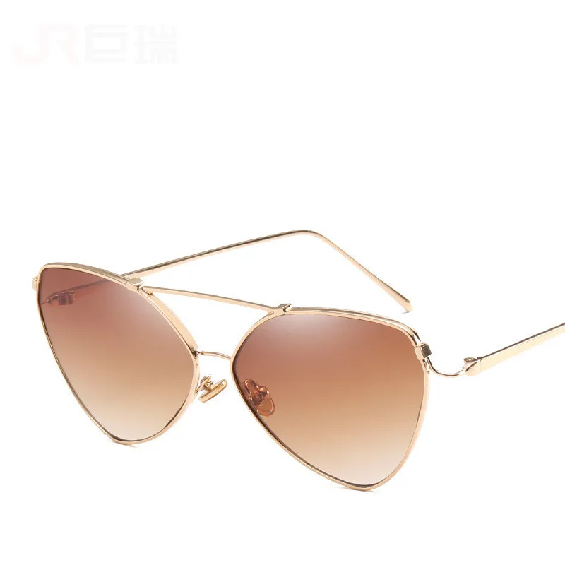 Трендовые солнцезащитные очки с металлической оправой индивидуальные кошачьим